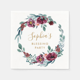 Serviette En Papier Fête de la bénédiction des mères florales personna