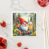 Serviette En Papier fête de la bière cool gnome (En situation)