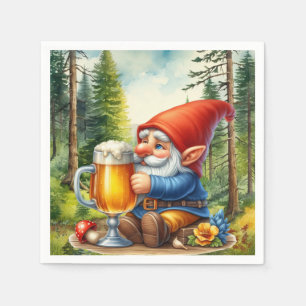 Serviette En Papier fête de la bière cool gnome