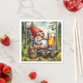 Serviette En Papier fête de la bière cool gnome (En situation)