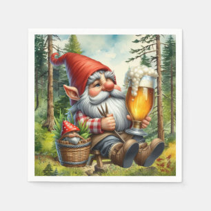 Serviette En Papier fête de la bière cool gnome