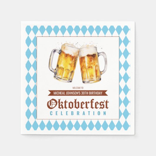 Serviette En Papier Fête de la bière Oktoberfest fête d'anniversaire (Devant)