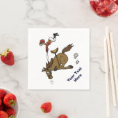 Serviette En Papier Fête de la course de cheval drôle (En situation)