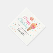 Serviette En Papier Fête de la crème glacée Anniversaire de enfant Par (Coin)