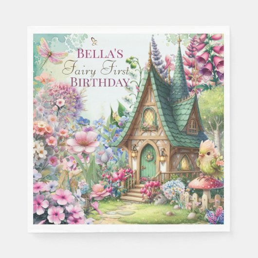 Serviette En Papier Fête de la fée magique Napkin (Devant)