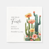 Serviette En Papier Fête de la Fiesta Cactus (Devant)