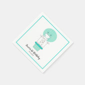 Serviette En Papier Fête de la Giraffe du premier anniversaire du garç (Coin)