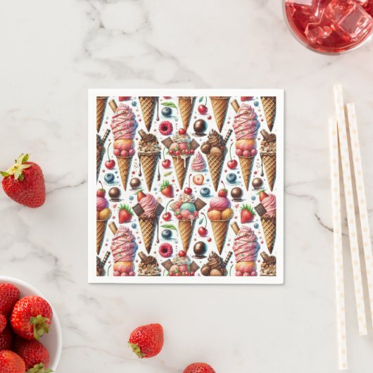 Serviette En Papier Fête de la Glace (En situation)