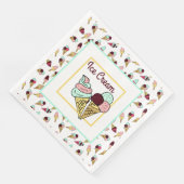 Serviette En Papier Fête de la glace rétro (Coin)