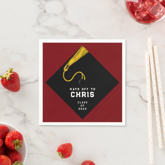 Serviette En Papier Fête de la graduation 2025 (En situation)
