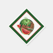 Serviette En Papier fête de la pastèque (Coin)