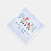 Serviette En Papier Fête de la piscine d'été sur mesure (Coin)