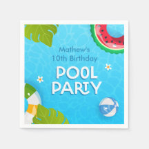 Fête de la piscine d'été tropicale moderne