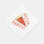 Serviette En Papier FÊTE DE LA PIZZA ! Pepperoni Fromage Pizzeria tran (Coin)
