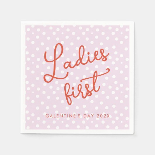 Serviette En Papier Fête de la Première Fête des Galentines (Devant)