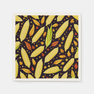 Serviette En Papier Fête de la récolte du Motif de maïs Automne