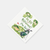 Serviette En Papier Fête de la retraite avec sac de golf sur vert (Coin)