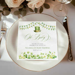 Serviette En Papier Fête de la Saint-Patrick Baby Shower Trèfle Irland