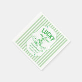 Serviette En Papier Fête de la Saint-Patrick célibataire chanceuse en  (Coin)