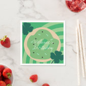 Serviette En Papier Fête de la Saint-Patrick Donut Trèfle Verdure Part (En situation)