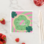 Serviette En Papier Fête de la Saint-Patrick Donut Trèfle Verdure Part (En situation)