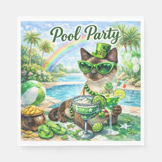 Serviette En Papier Fête de la Saint-Patrick Glamour Fête au bord de l (Devant)