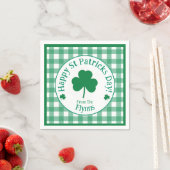 Serviette En Papier Fête de la Saint-Patrick NOM Trèfle Irlandais Vert (En situation)