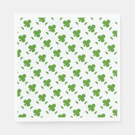 Serviette En Papier Fête de la Saint-Patrick shamrock (Devant)