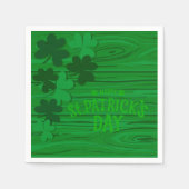 Serviette En Papier Fête de la Saint-Patrick Shamrocks Personnalisés  (Devant)