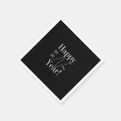 Serviette En Papier Fête de la Saint Sylvestre Noir et Blanc (Coin)