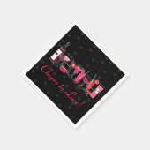 Serviette En Papier Fête de la Saint-Valentin Cocktails Rétro (Coin)
