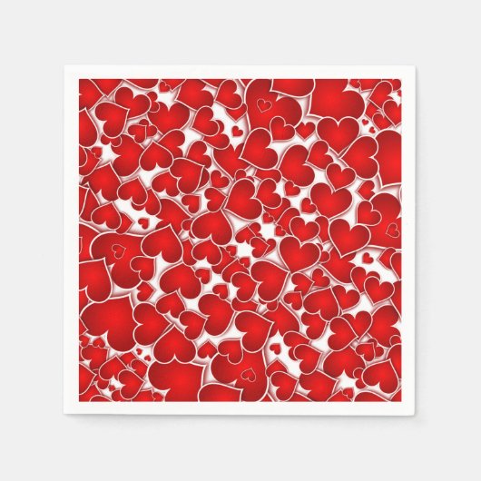Serviette En Papier Fête de la Saint Valentin moderne (Devant)