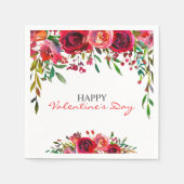 Serviette En Papier Fête de la Saint-Valentin romantique aquarelle Flo (Devant)