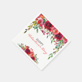 Serviette En Papier Fête de la Saint-Valentin romantique aquarelle Flo (Coin)