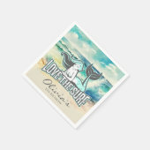 Serviette En Papier Fête de la sirène Aimez le Surf (Coin)