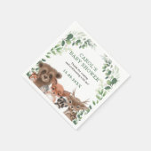 Serviette En Papier Fête de la verdure des forêts animales branchées (Coin)