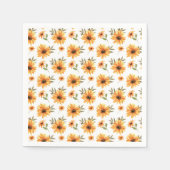Serviette En Papier Fête de la verdure du tournesol botanique jaune (Devant)
