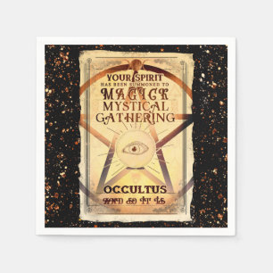 Serviette En Papier Fête de la Voyante du Rassemblement Mystique Magiq