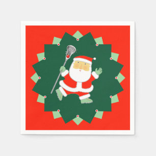 Serviette En Papier Fête de lacrosse des Fêtes de Noël
