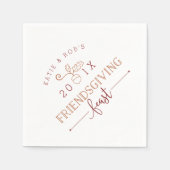 Serviette En Papier Fête de l'Action d'Ami Thanksgiving (Devant)