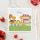 Serviette En Papier Fête de l'Action de grâce (En situation)