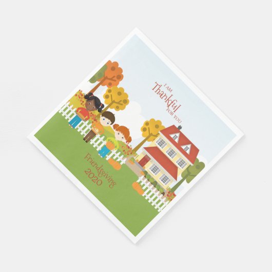 Serviette En Papier Fête de l'Action de grâce (Coin)