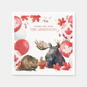 Serviette En Papier Fête de l'Aquarelle du Canada (Devant)