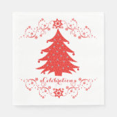 Serviette En Papier Fête de l'arbre de Noël (Devant)