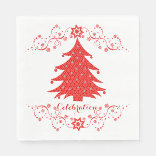 Serviette En Papier Fête de l'arbre de Noël