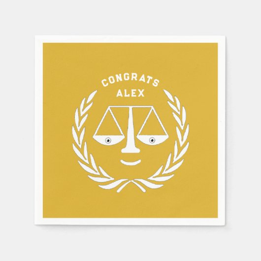 Serviette En Papier Fête de l'enseignement de droit (Devant)