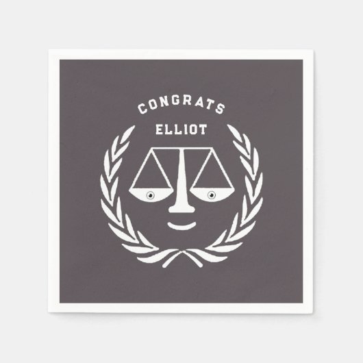 Serviette En Papier Fête de l'enseignement de droit (Devant)