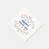 Serviette En Papier Fête de l'Indépendance 4 Juillet Patriotique Améri (Coin)