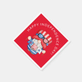 Serviette En Papier Fête de l'Indépendance 4 juillet rouge Gnome (Coin)