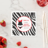 Serviette En Papier Fête de lingerie rouge Merci (En situation)